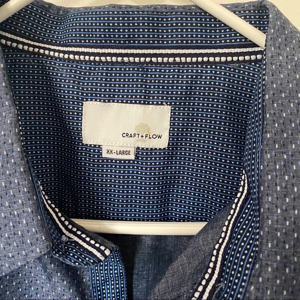 Craft And Flow Men’s Blue Button Down Xxl - image 6